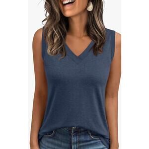 Tank Top Women Summer Casual Spring V Neck